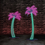 Scribble Neons Miami palms Pink and Green Neon Sculpture